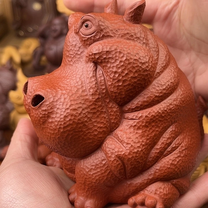 茶宠紫砂紫砂河马