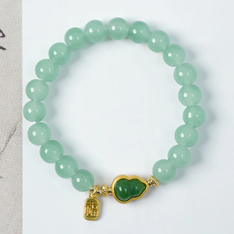 非金属玻璃手链 精美简约百搭葫芦福牌手链-Y0751