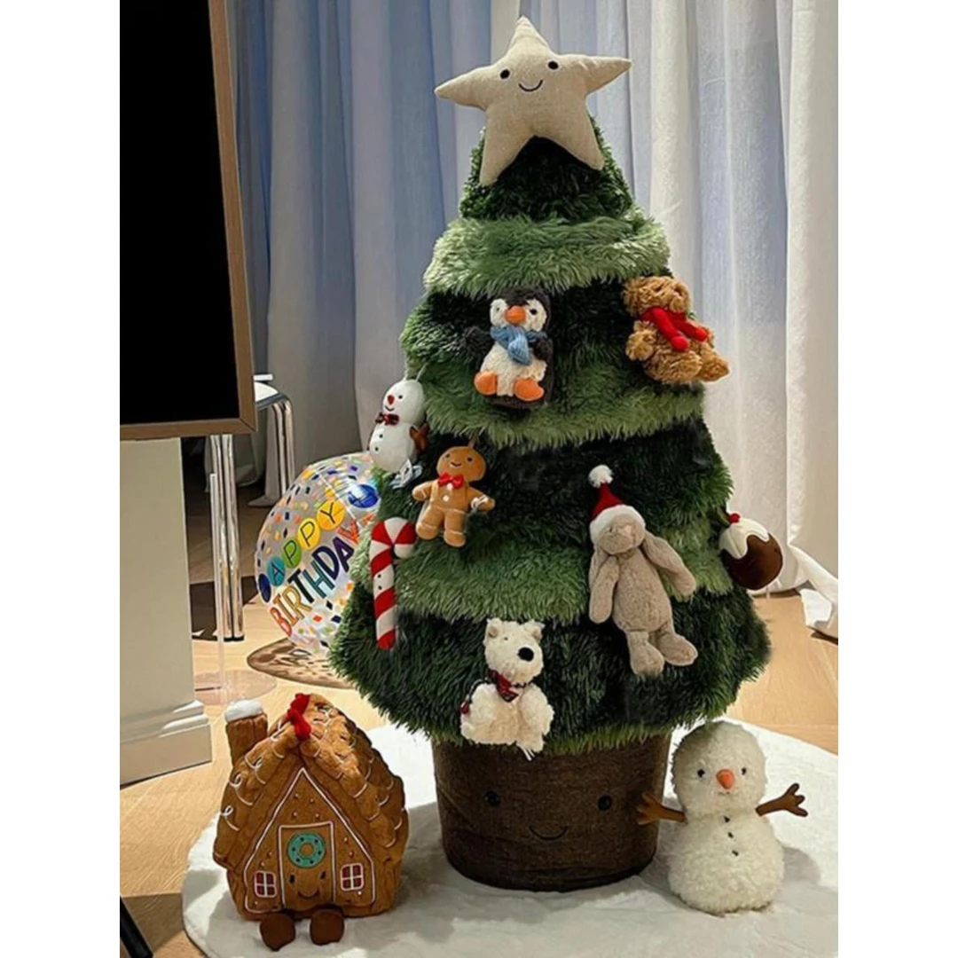 Sibiqi圣诞树玩偶毛绒玩具客厅摆件圣诞节公仔