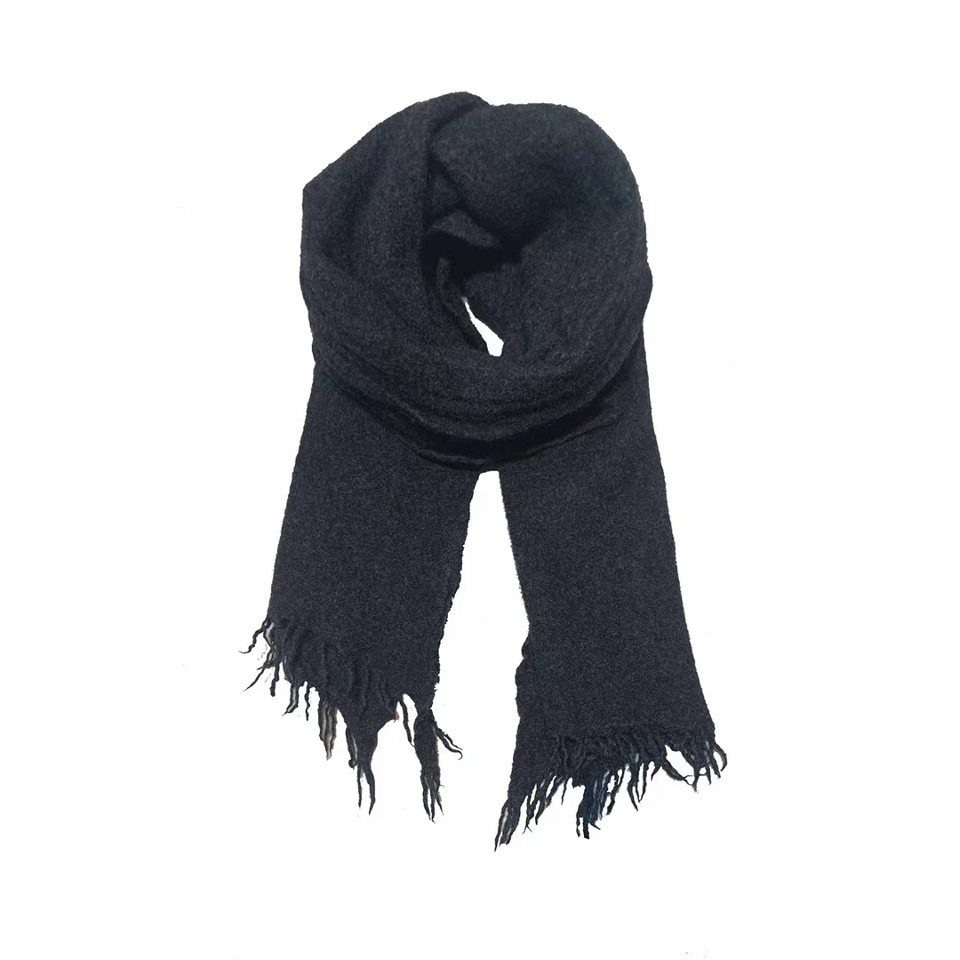 左岸迷香 Z24FW0043 布衣分享原创秋冬复古牦牛绒流苏配饰围巾