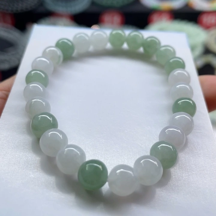 未镶嵌手链翡翠卡7.1有纹裂