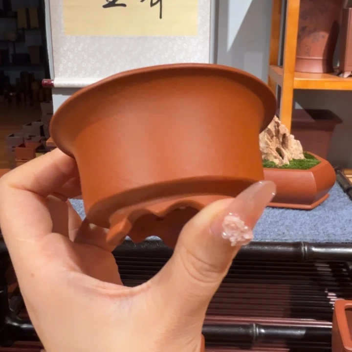紫砂花盆口径7深度4