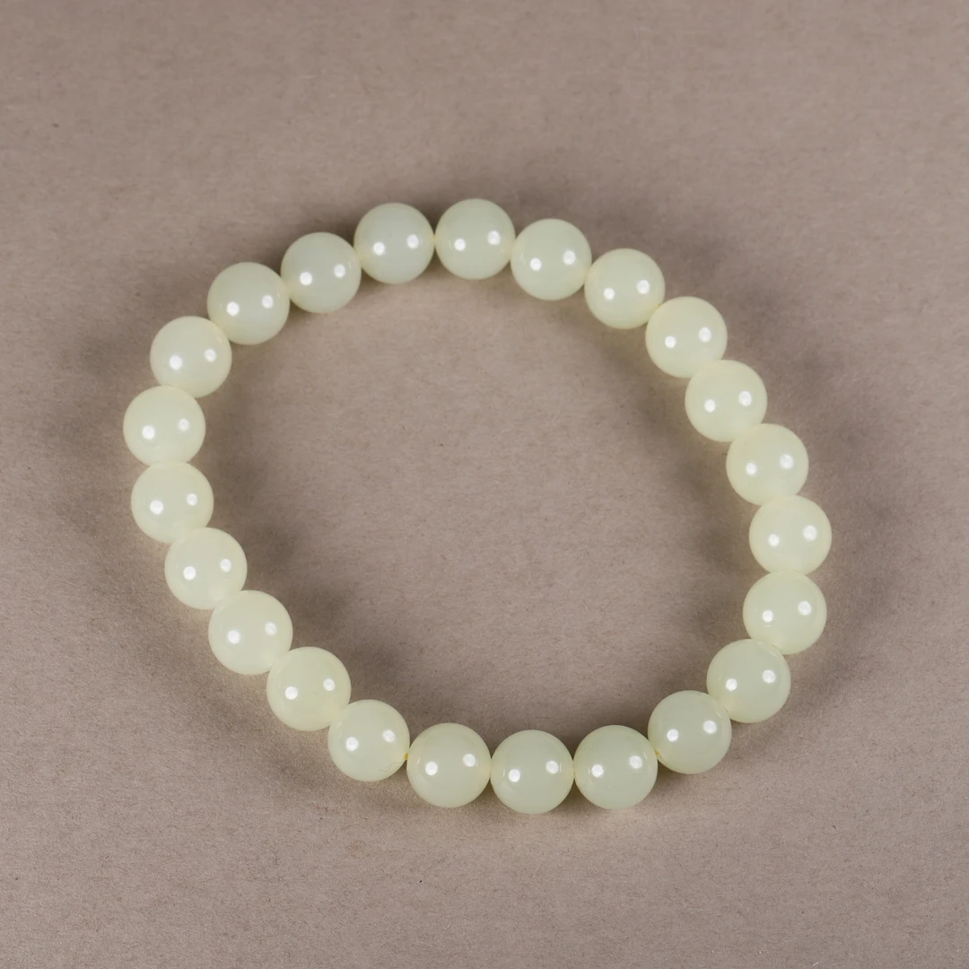 【汪氏精品】和田玉精品黄口8mm手串 1053-F042多样性发其一