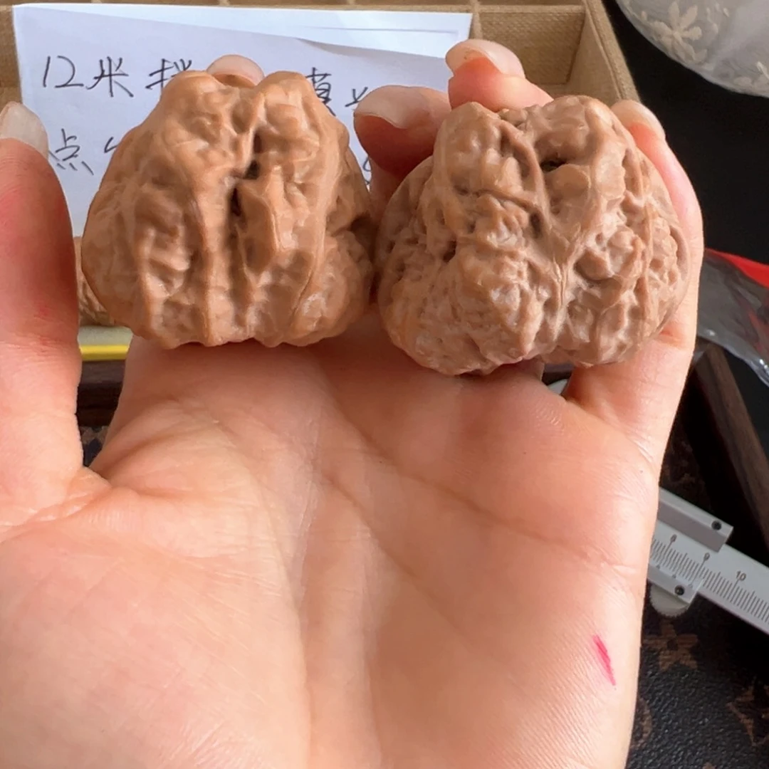 文玩核桃把件蛤蟆头肚子40.42楞39-……053