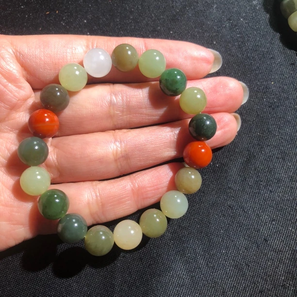 和田玉卡10mm天然多宝单圈轻奢时尚