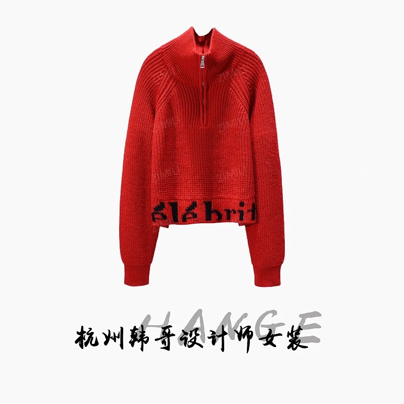 【韩哥欧货女装】冬季加厚羊毛《云积》糖果红高领羊毛毛衣5003-Q4