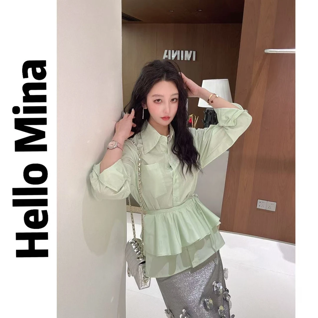 8237设计款花边衬衫