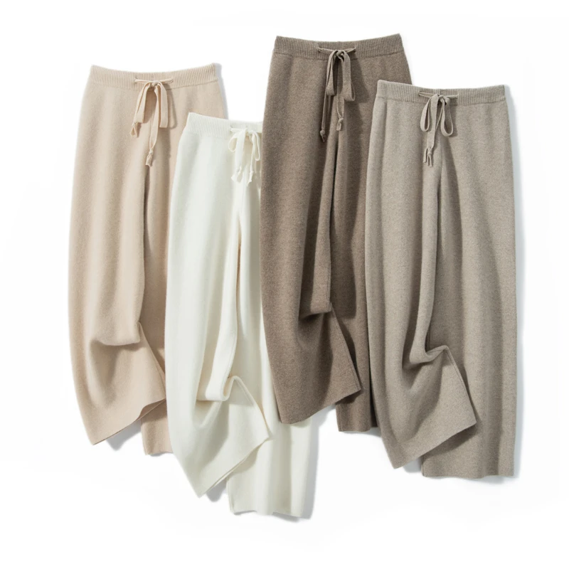 无中缝线【100澳洲羊毛】2025秋冬季加厚高腰窄版直筒裤