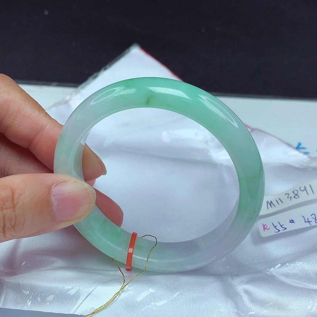 翡翠未镶嵌手镯55圈3891