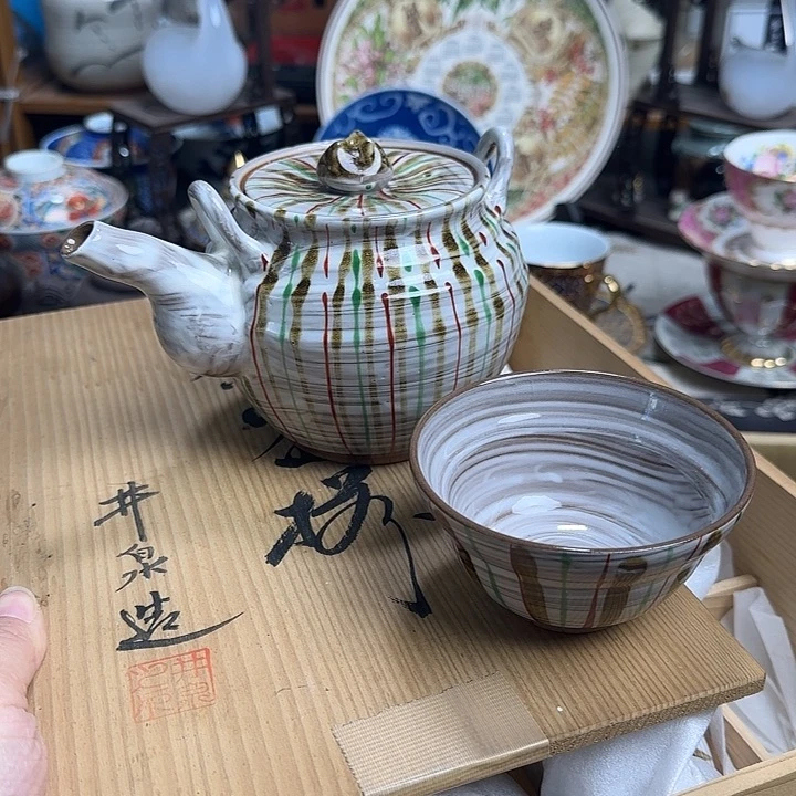 瓷片带款手绘一壶五杯啊啊啊啊啊