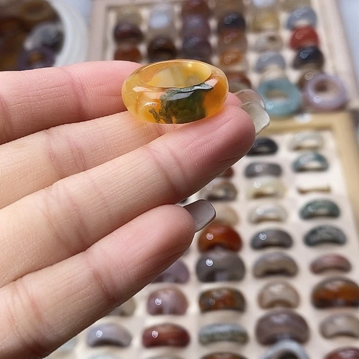 玛瑙/玉髓未镶嵌戒指A 82不退换港11+