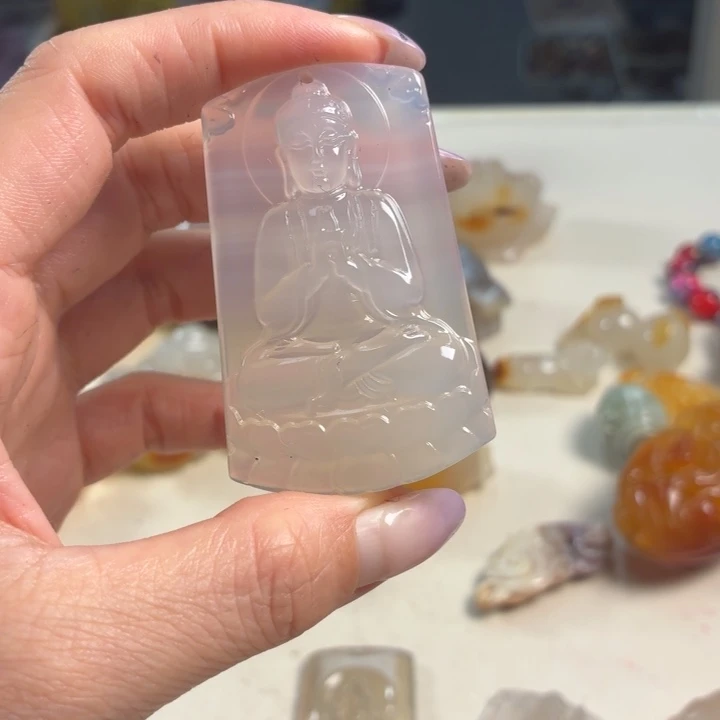 玛瑙/玉髓未镶嵌吊坠(不含链)