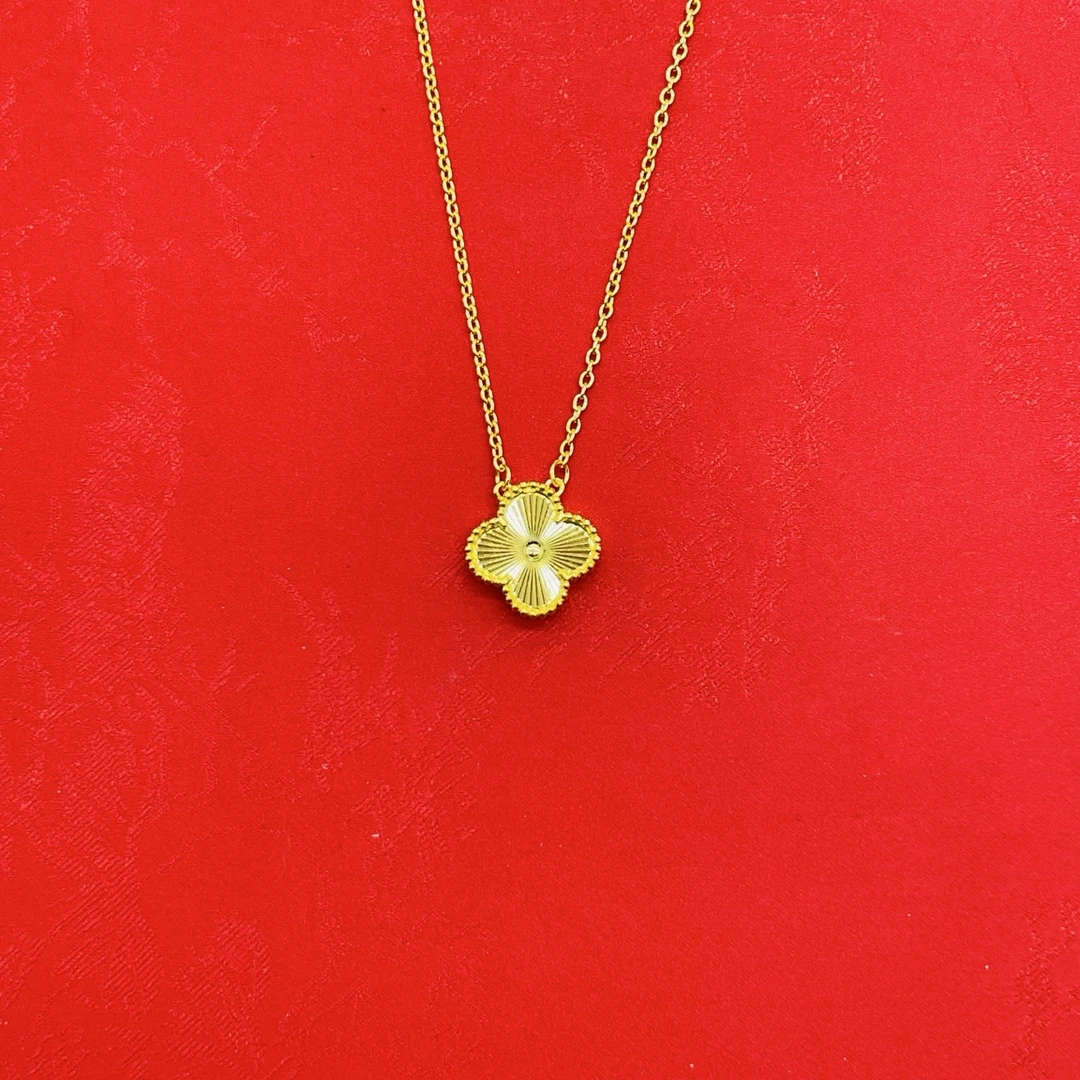 坠链均足银 足银套链-四叶草套链金