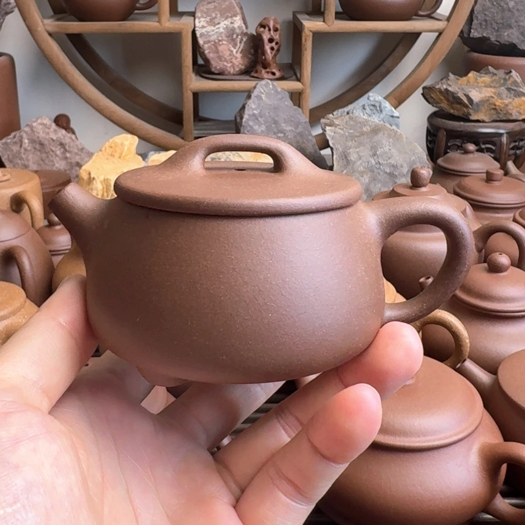 茶壶紫砂宽口石瓢180cc台西嫩底槽清