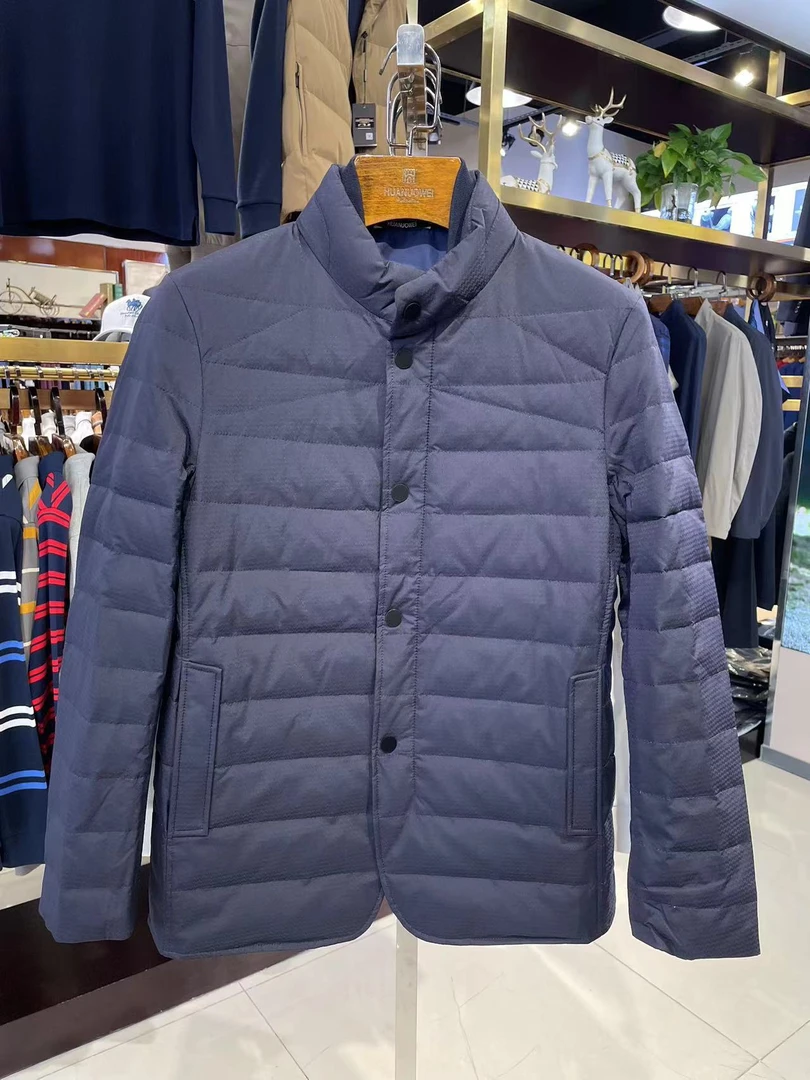 男士立领薄羽绒外套B758