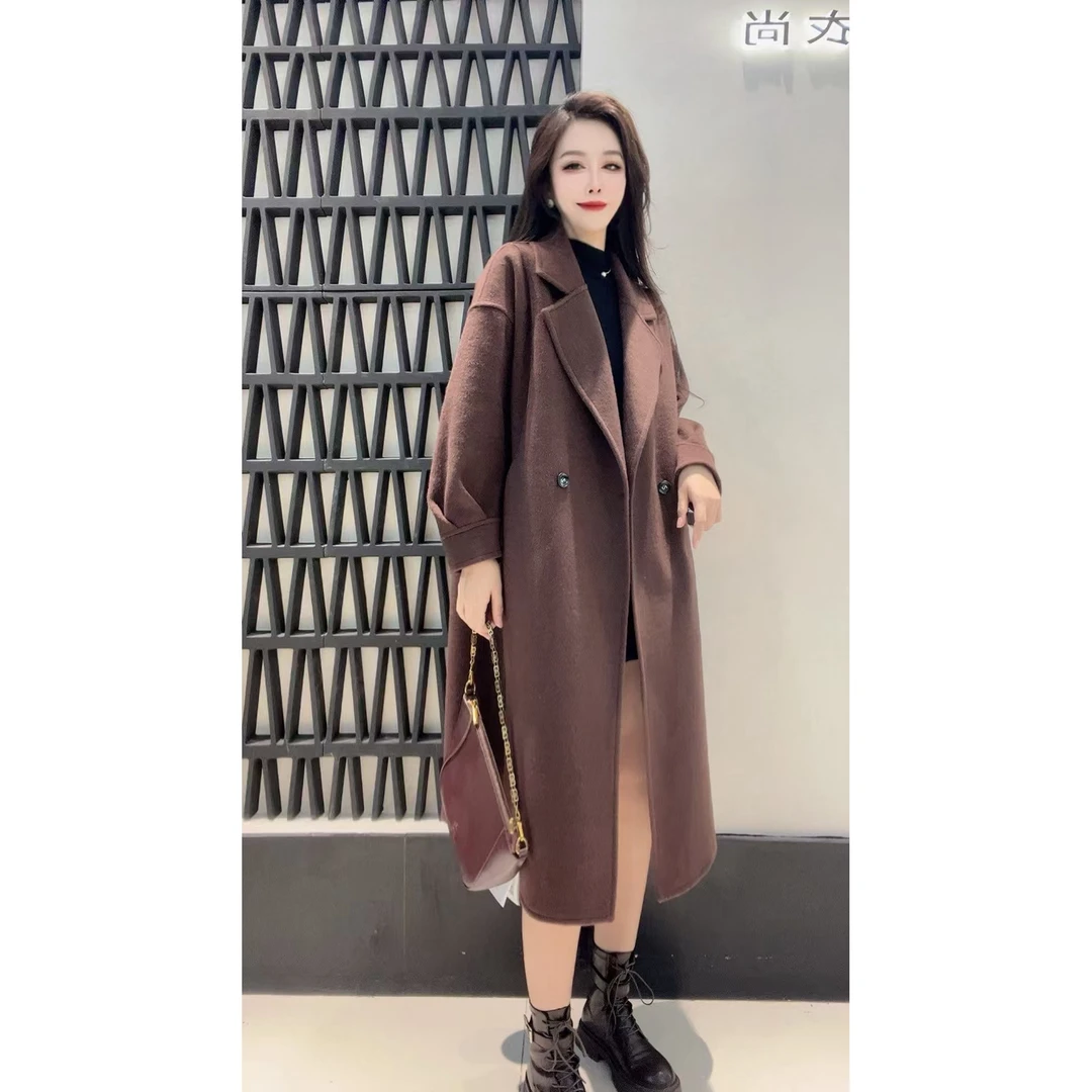 96006 轻奢时尚洋气中长款双面大衣 YS三楼