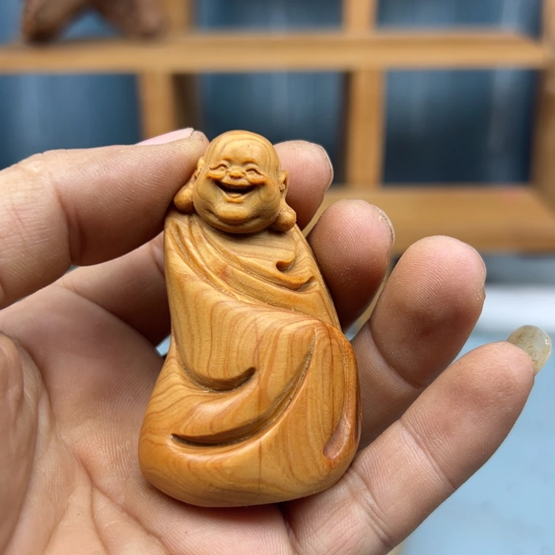 沉***金木崖柏木摆件手把件