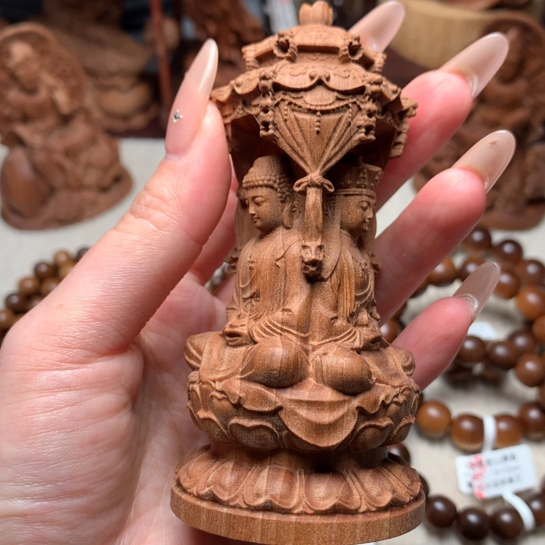 檀香木其他老山檀香三圣佛