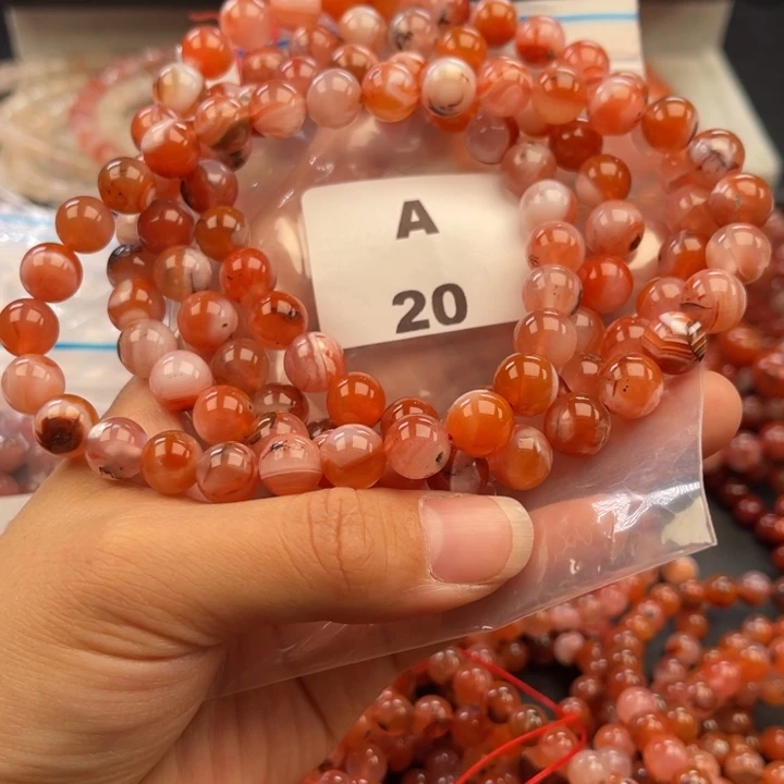 南红玛瑙未镶嵌多样性发货默认微瑕称重9mm