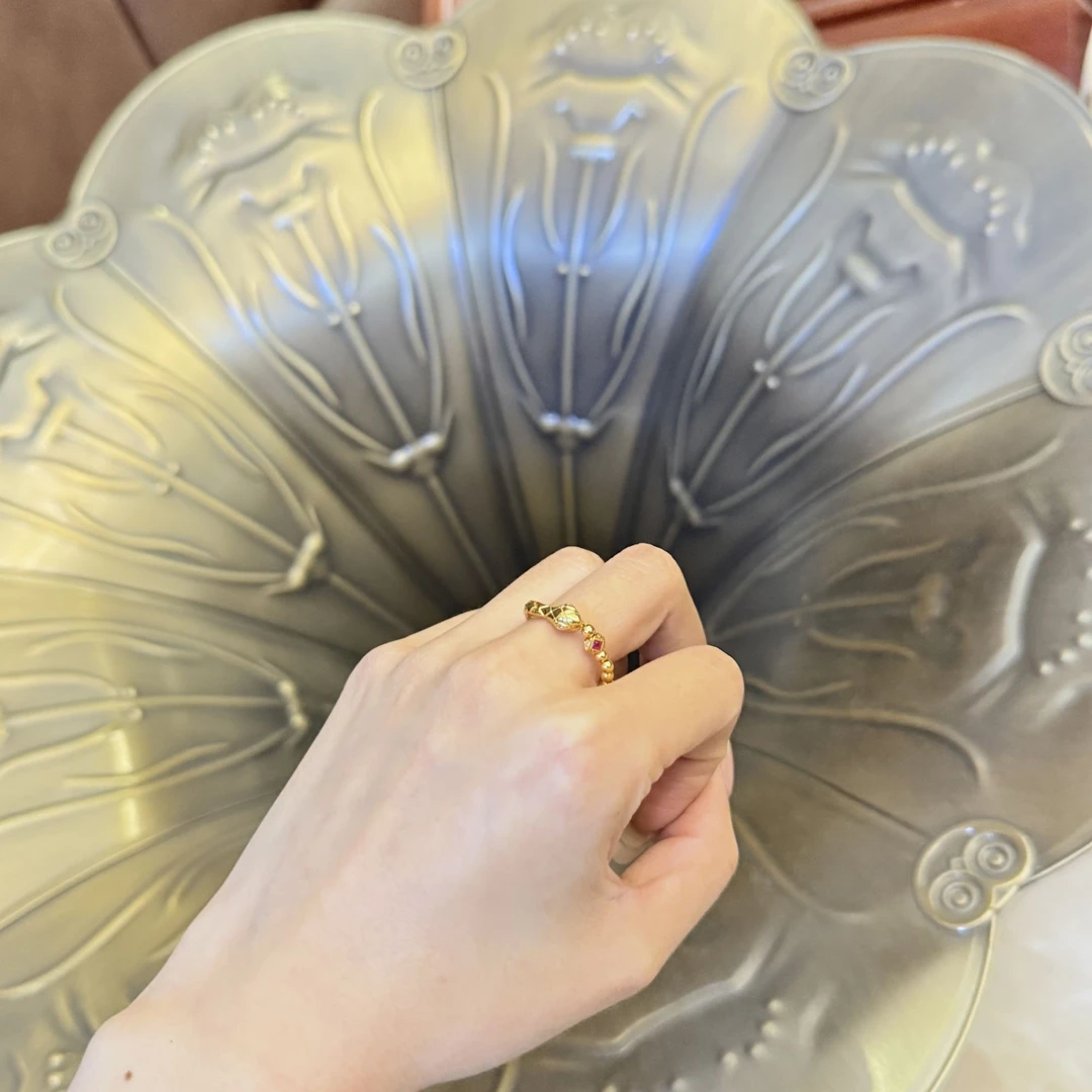 925银戒指 源源手作*蛇戒指