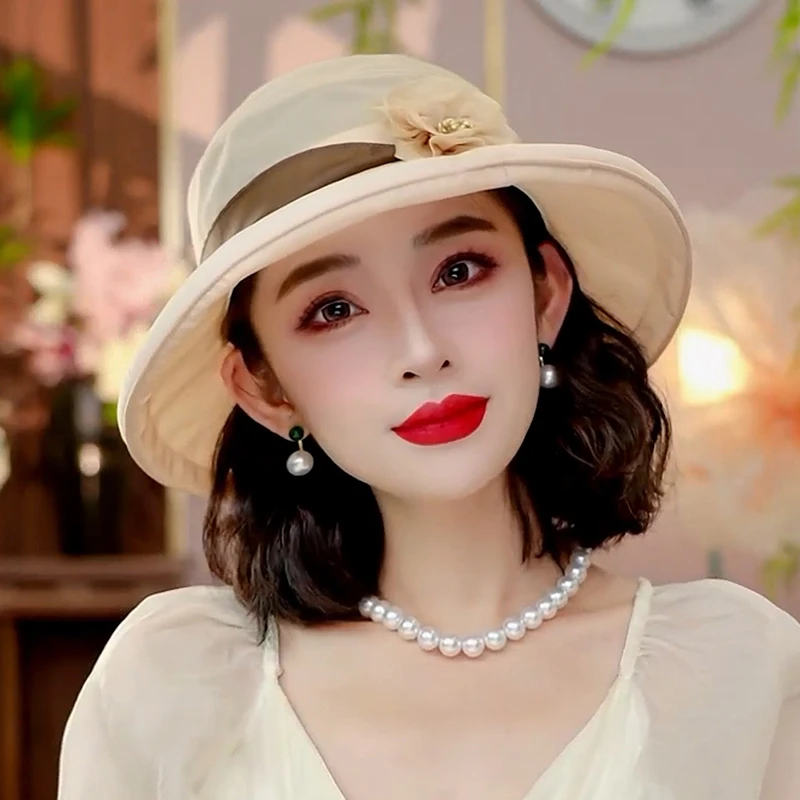 布塔帽子女夏季防晒遮阳防紫外线太阳帽出游度假礼帽遮阳帽PT0739