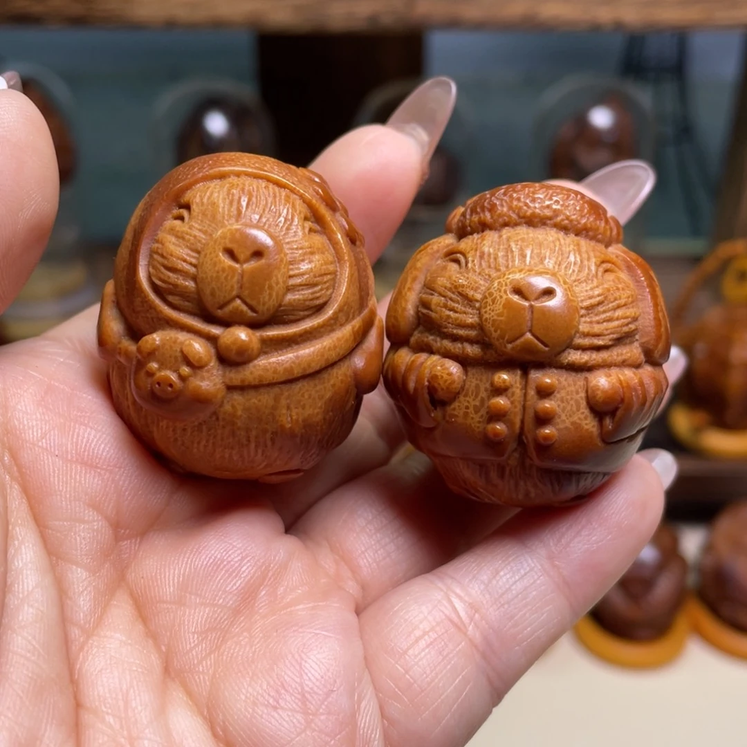 佛螺菩提吊坠冬季卡皮巴拉一对