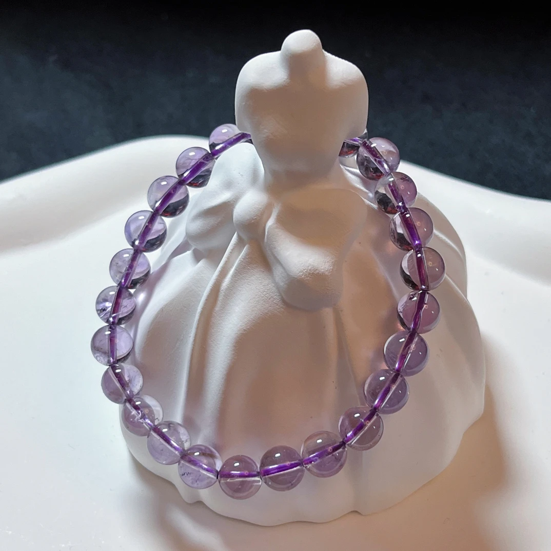 天然水晶巴西紫水晶手串助事业