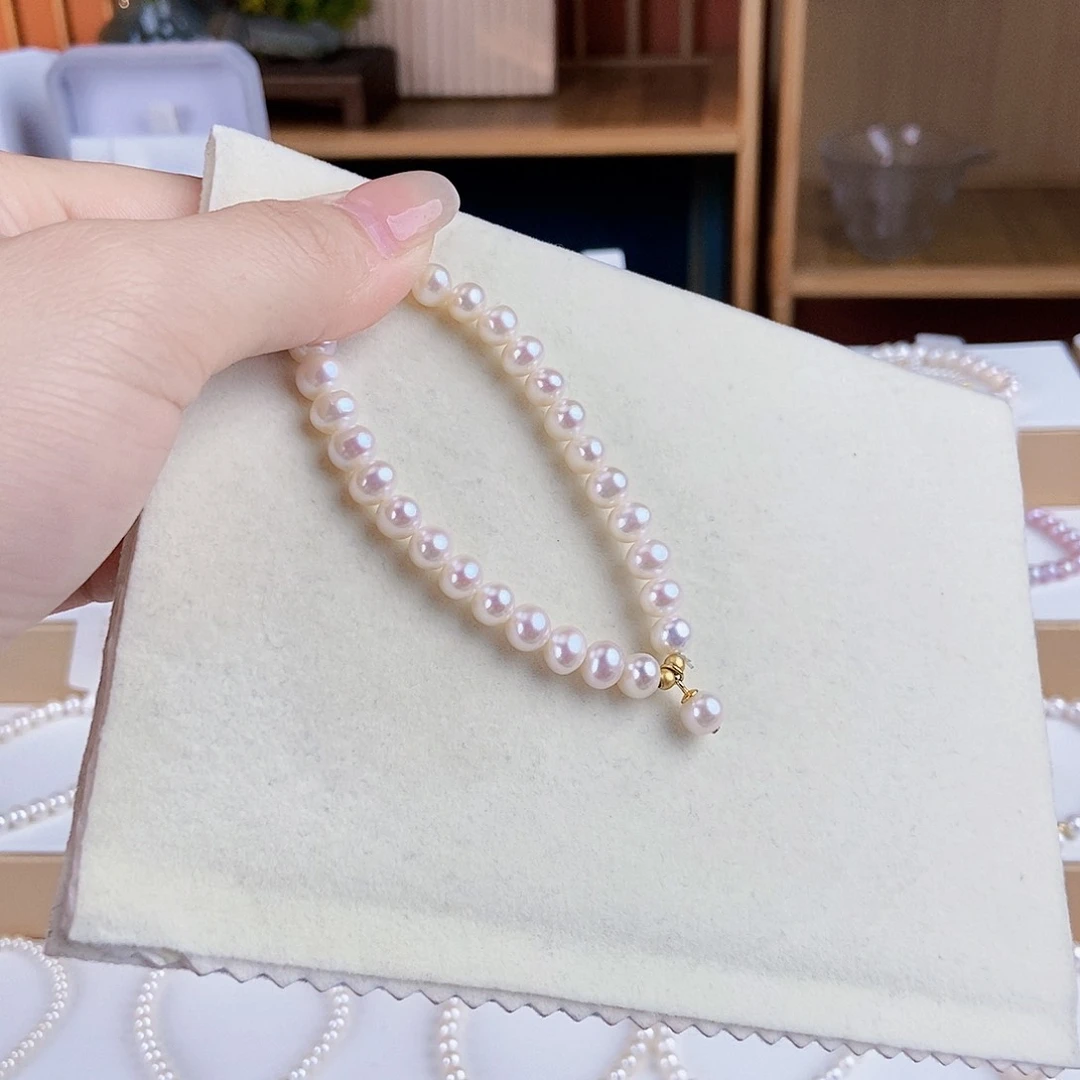 淡水珍珠手绳银S925镶嵌