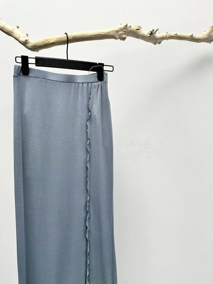 【Ann.G】J30201  予你夏季木耳边氛围感设计半裙