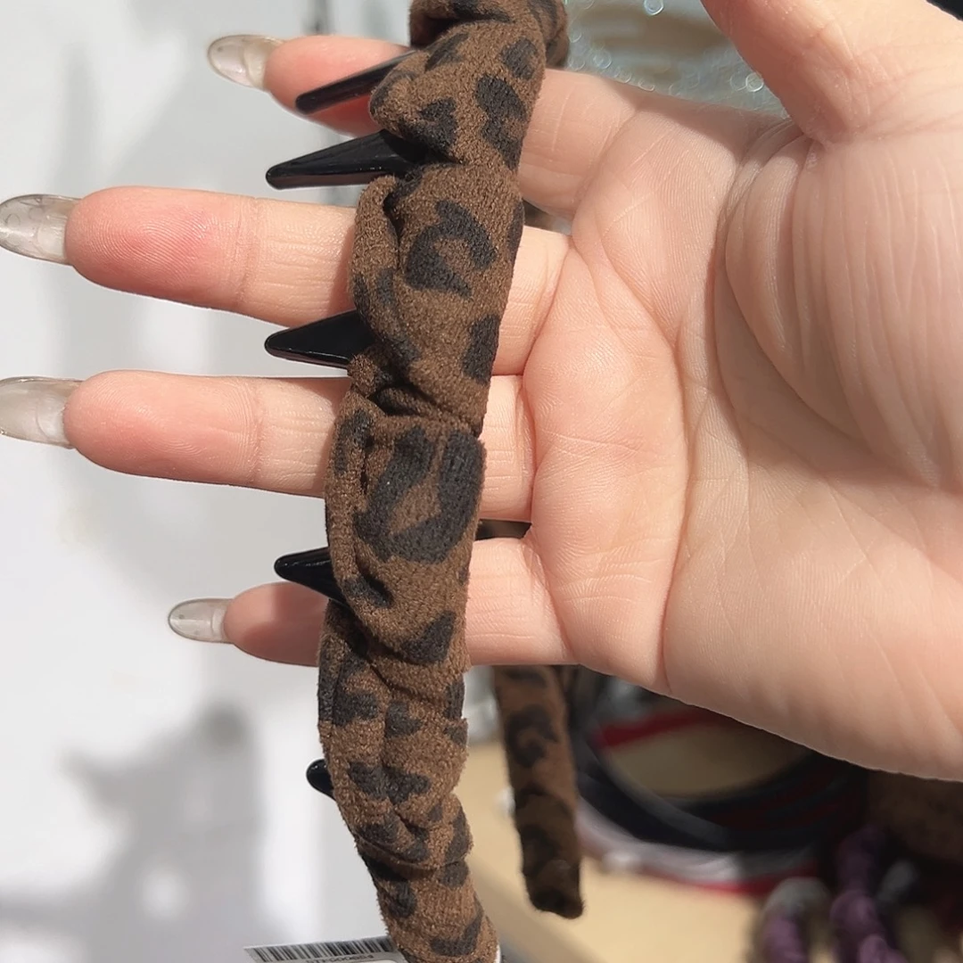 非金属豹纹倒插发箍