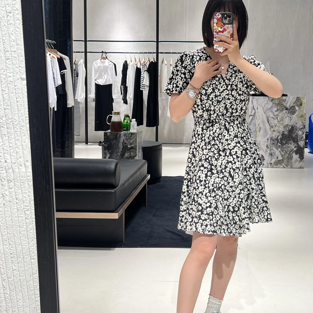 气质时尚浪漫碎花连衣裙 ZACBH602