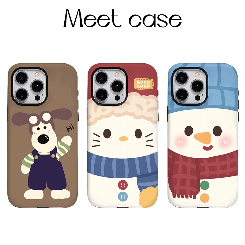 韩国进口菲林二合一适用苹果iphone16Promax全包15Pro可爱手机壳