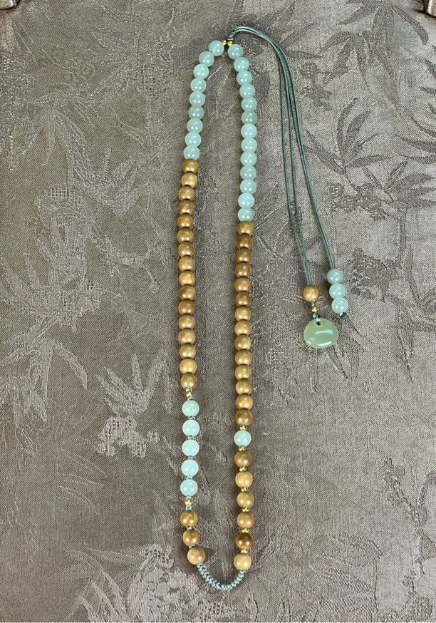 老山檀香黑肉6mm小福袋和田玉通用链