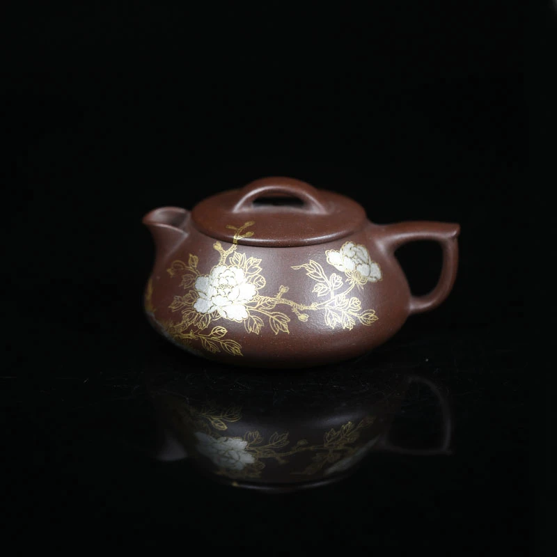 【鹤堂】荣华珐琅彩系列24058219宜兴紫砂壶手工高档家用泡茶壶茶具
