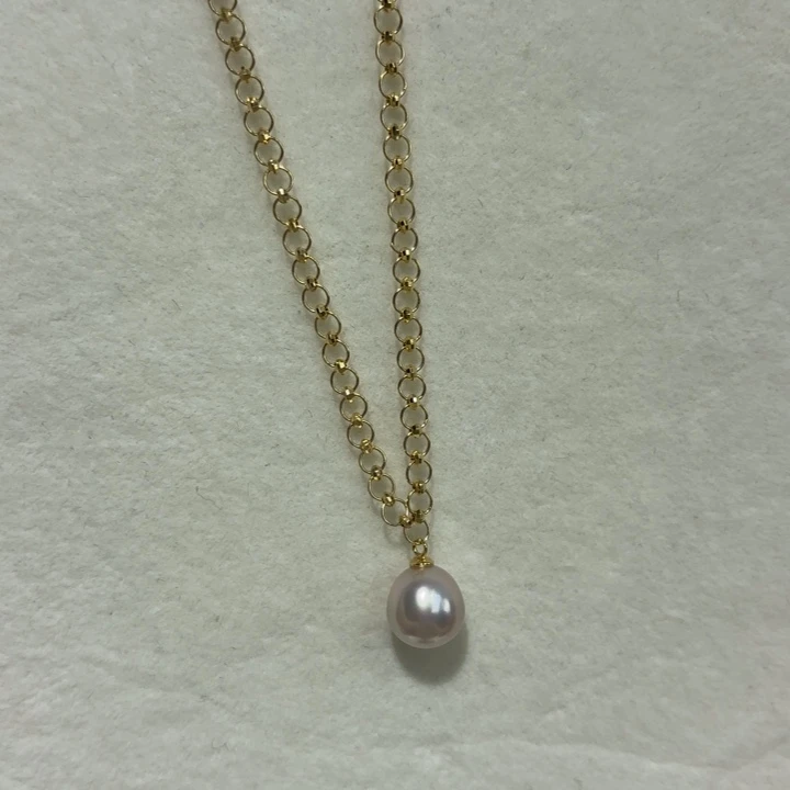 颈饰银S925镶嵌海水珍珠