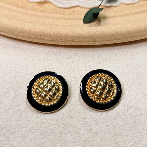 铜合金耳饰 【六六中古】孤品复古耳夹th6682