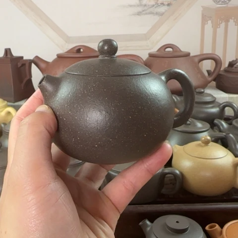 紫砂茶壶梨皮天青200cc