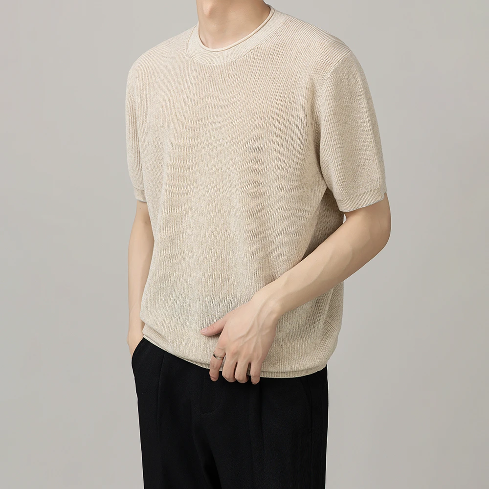 T恤夏季男士圆领针织