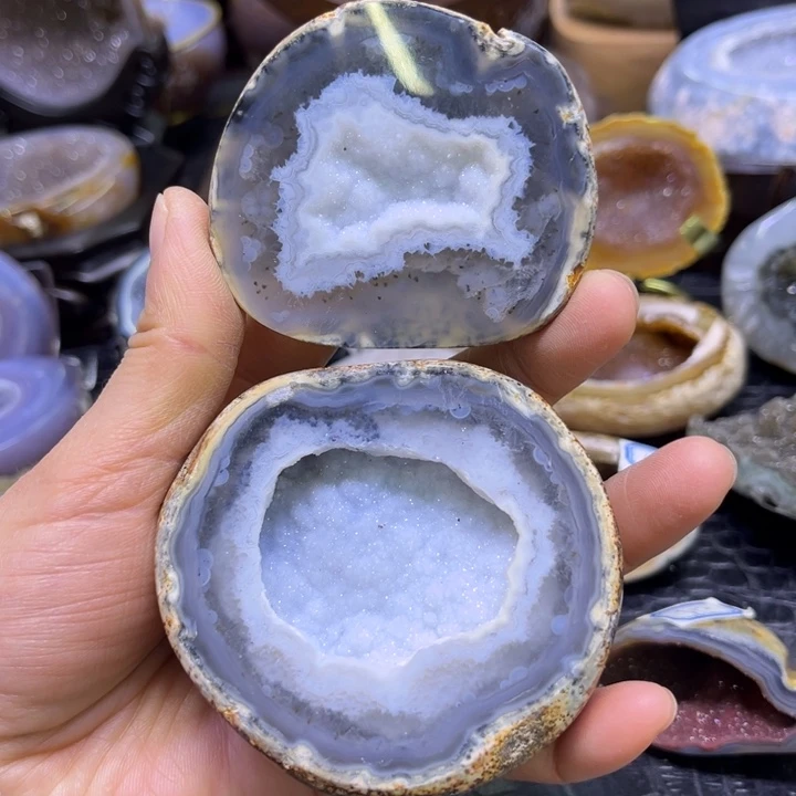 珠宝半成品水晶未镶嵌白软盆