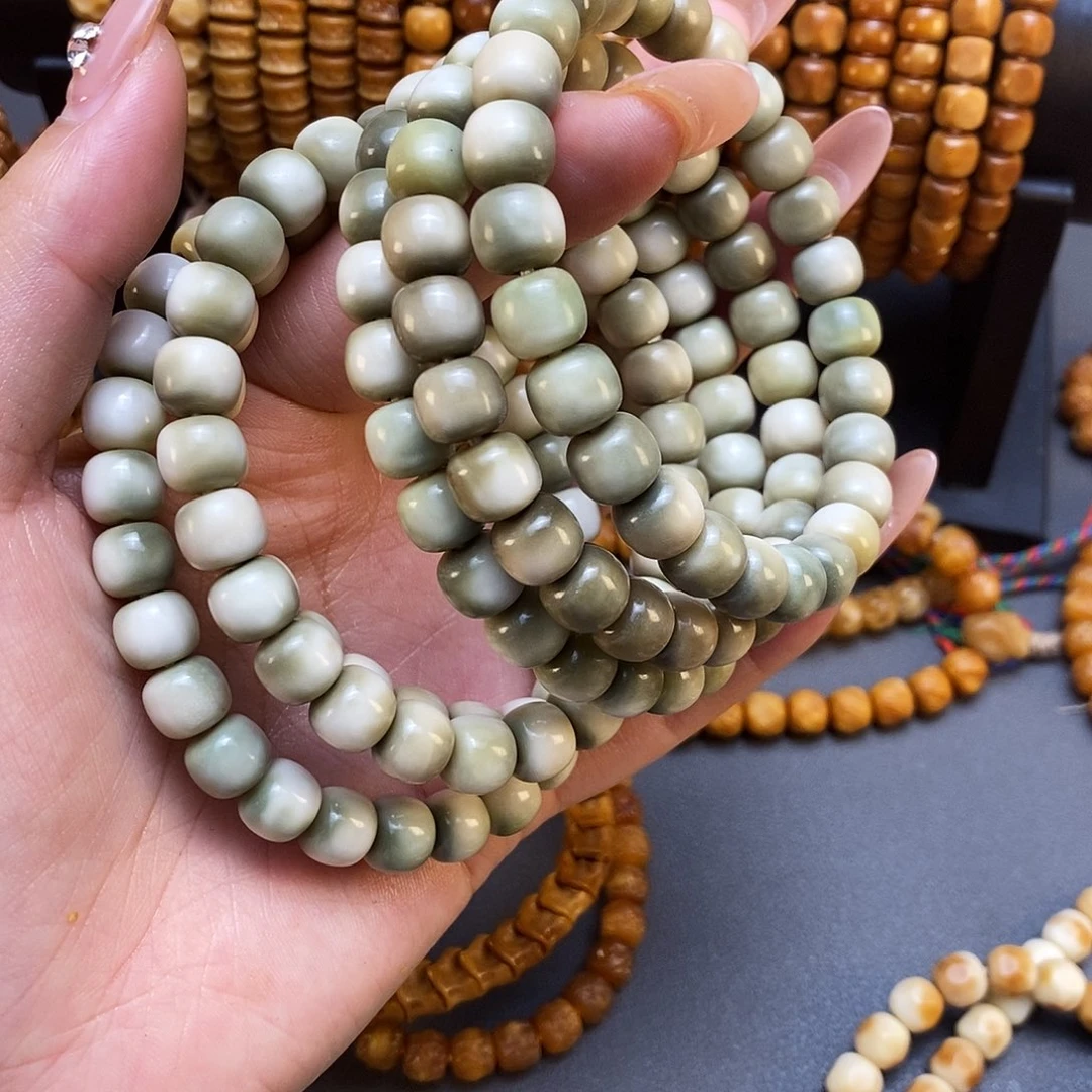 龙眼菩提吊坠龙脊菩提阴皮料老型珠单圈卡8.9