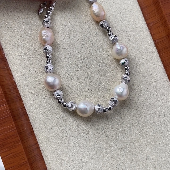 淡水珍珠手绳银S925镶嵌