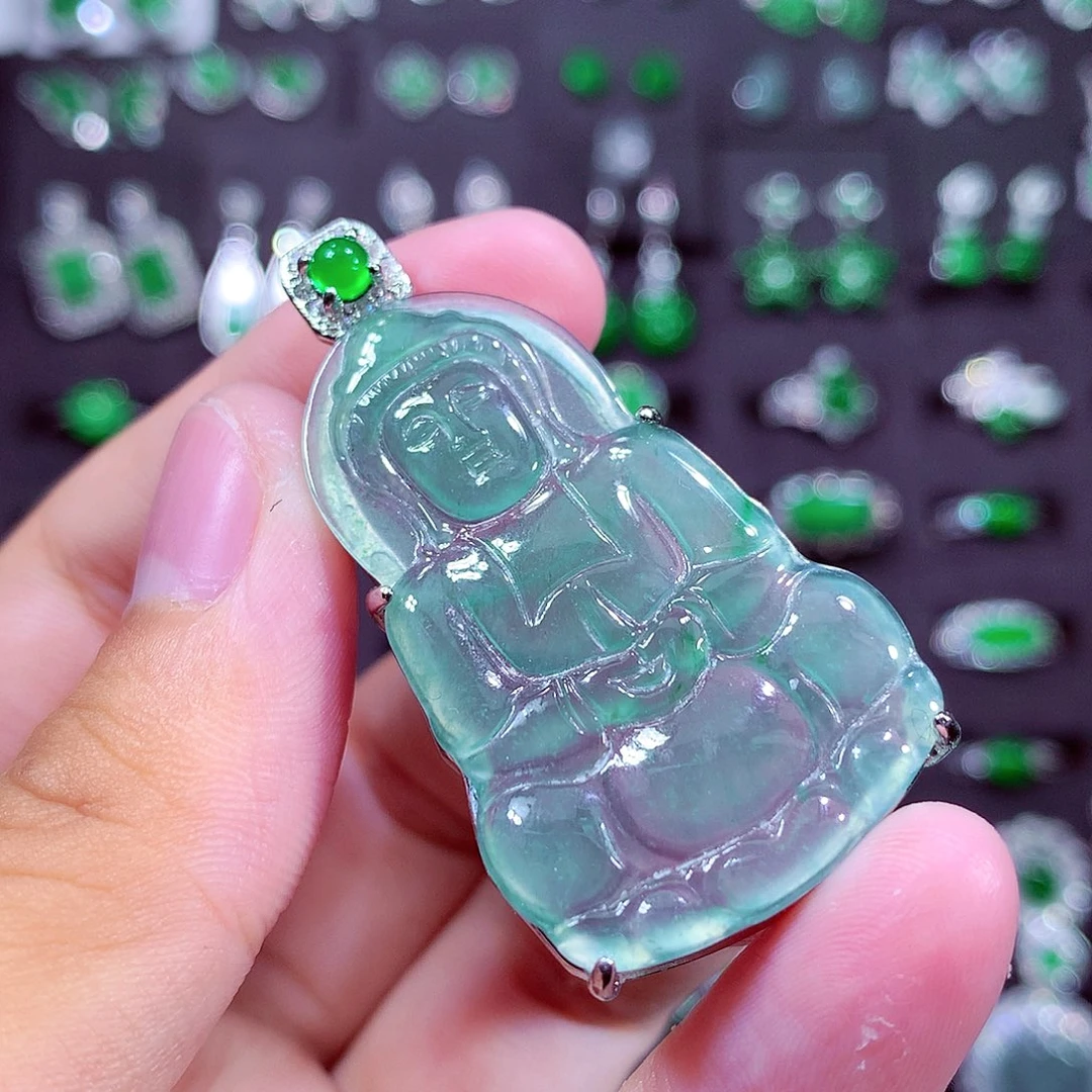 颈饰未镶嵌翡翠天然