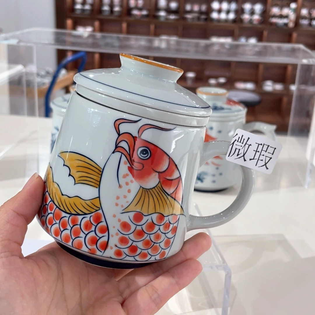 釉下手绘茶具微瑕