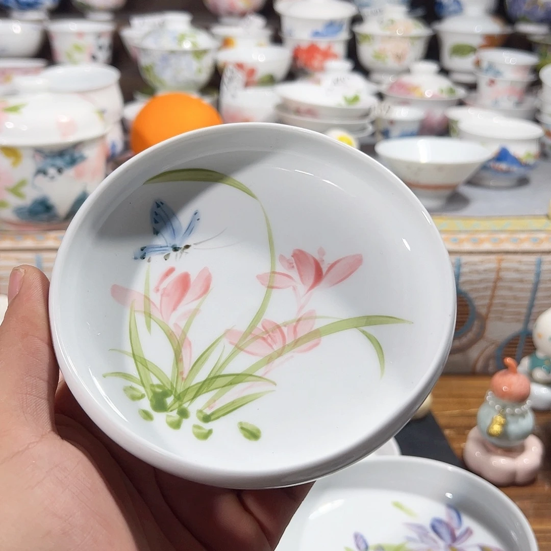景德镇手工手绘陶瓷5寸蘸料碟