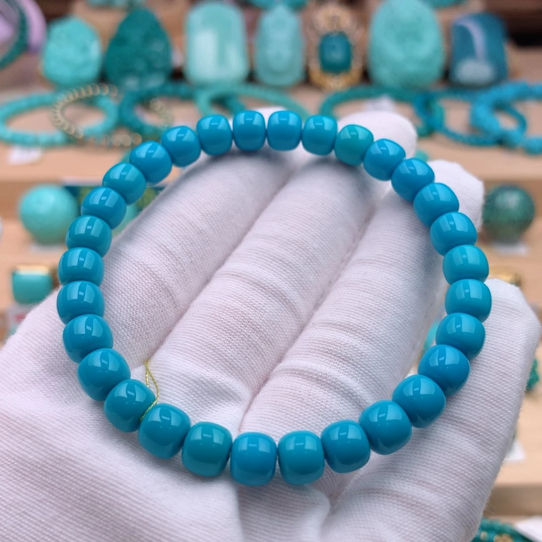 未镶嵌绿松石珠宝奇石7.2mn