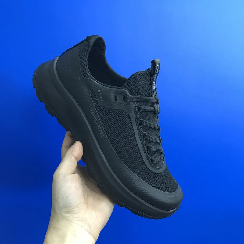 2025新款时尚休闲鞋男鞋透气舒适百搭潮流男士鞋子网面飞织防滑