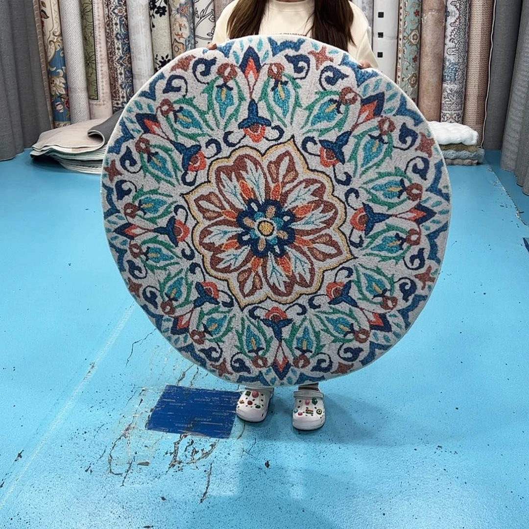 混纺加厚棉布底仿羊绒直径一米圆全新特价福利