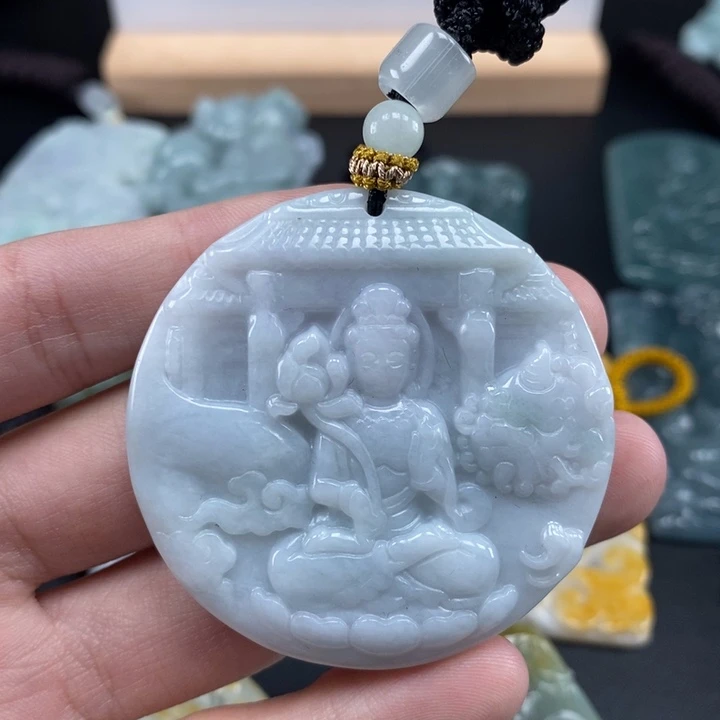 翡翠未镶嵌颈饰天然保真a货翡翠