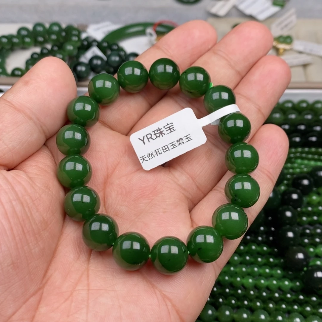 未镶嵌手串和田玉（碧玉）12mm