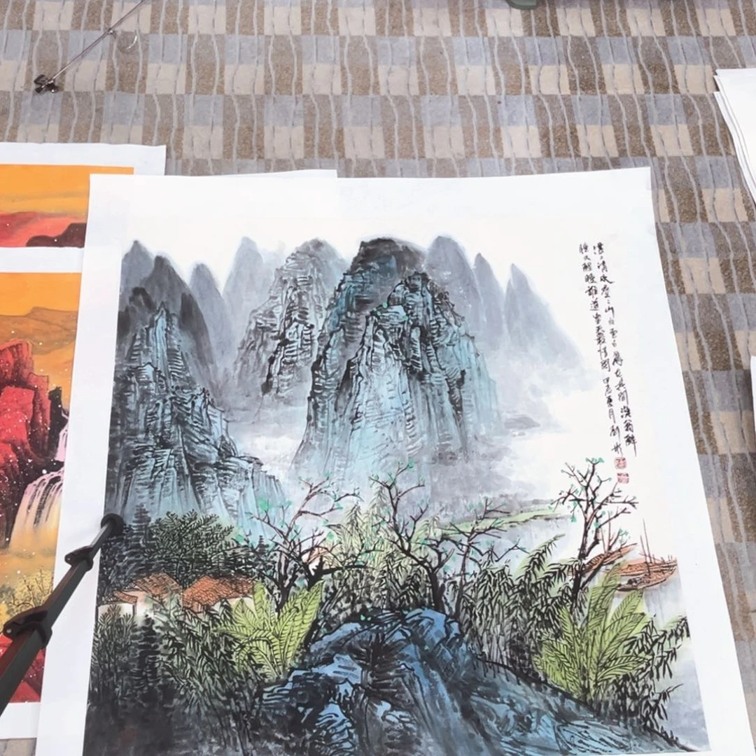 常***乐国画刘斌老师八尺斗山水